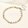 Women's 304 Stainless Steel Dolphin Link Chains Bracelets BJEW-G790-02GP-1