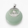 Natural Green Aventurine Pendants KK-F751-B13-2