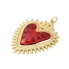 Rack Plating Brass Enamel Pendants X-KK-S372-01G-06-2
