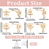 16Pcs Brass Micro Pave Clear Cubic Zirconia Stud Earring Findings MAK-BBC0001-19B-2