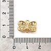 Brass Micro Pave Cubic Zirconia Bowknot Connector Charms KK-B152-09B-G-3