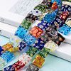 Square Handmade Millefiori Glass Beads Strands LK-R004-13-5
