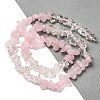 Natural Quartz Crystal & Rose Quartz Beads Strands G-L610-A07-01-2