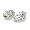Brass Micro Pave Clear Cubic Zirconia Lobster Claw Clasps KK-M308-17P-2