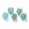 Handmade Gold Foil Lampwork Beads X-FOIL-T004-04B-1