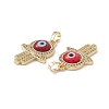 Rack Plating Eco-friendly Brass Micro Pave Clear Cubic Zirconia Pendants LAMP-G157-02G-4