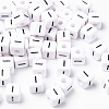 Letter Acrylic European Large Hole Beads OPDL-R050-10mm-I-1