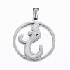 Non-Tarnish 304 Stainless Steel Pendants STAS-K162-051P-1