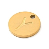 Ion Plating(IP) 304 Stainless Steel Pendants FIND-M017-02G-Y-2