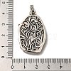 Rack Plating Brass Micro Pave Cubic Zirconia with Sea shell Pendants KK-Q795-15C-AS-3