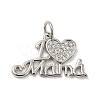 Mother's Day Heart with Word I Love Mama Charms KK-A200-14P-1