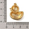 Rack Plating Brass Micro Pave Cubic Zirconia Pendants ZIRC-F142-01G-05-3