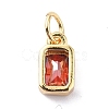Glass Charms ZIRC-F131-17G-3