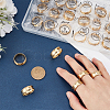 24Pcs 6 Styles 201 Stainless Steel Grooved Finger Ring Settings STAS-ME0003-12G-5