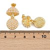 Brass ABS Plastic Pearl Mushroom Dangle Stud Earrings EJEW-L275-03G-5
