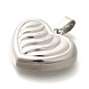 Anti-Tarnish 304 Stainless Steel Pendants STAS-U035-42P-2