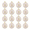 Golden Plated Alloy Charms LS-ENAM-S118-01B-2