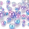 497Pcs 5 Style Rainbow ABS Plastic Imitation Pearl Beads OACR-YW0001-07C-7