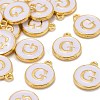 Golden Plated Alloy Charms X-ENAM-S118-01G-4