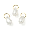 Teardrop Imitation Pearl Acrylic Pendants PALLOY-JF04397-1