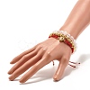 Natural Crackle Quartz & Lava Rock Braided Bead Bracelets Set BJEW-JB07212-04-6