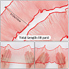 10 Yards Mermaid Color Polyester Pleated Lace Trim Ribbon DIY-WH0419-43F-2
