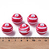 Opaque Striped Acrylic Beads MACR-S373-27B-03-3