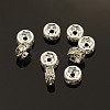 Brass Rhinestone Spacer Beads X-RB-A014-Z6mm-01S-NF-1