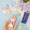 12Pcs 6 Colors Bear Food Grade Eco-Friendly Silicone Focal Beads SIL-SC0001-89-3