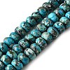 Synthetic Silver Line Turquoise Beads Strands G-L617-E03-4x6mm-2