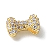 Brass Micro Pave Cubic Zirconia Beads KK-P290-61G-I-2
