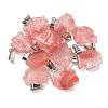 Cherry Quartz Glass Pendants G-B127-16P-05-1