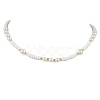 Shell Pearl Bead & Glass Seed Beads Beaded Necklaces for Women NJEW-MZ00073-01-2