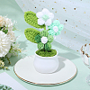 1Pc Hand Knitted Potted Plants Crochet Flower DJEW-SC0001-15B-4