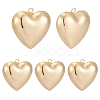 5Pcs Heart Brass Pendants KK-BBC0025-58B-7