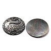 Natural Black Lip Shell Carved Cabochons SHEL-G024-03A-2