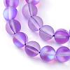 Synthetic Moonstone Beads Strands G-R375-6mm-A09-1