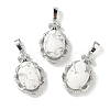 Natural Howlite Oval Pendants G-NH0025-15P-01-1