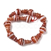 Natural Banded Agate 3-Hole Guru Bead Strands G-K149-57-4