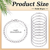 30Pcs Iron Cable Chain Bracelets IFIN-ME0001-34P-2