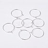 Silver Color Plated Brass Earring Hoops X-EC067-2S-5