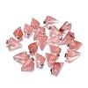 Cone/Spike/Pendulum Dyed Cherry Quartz Glass Stone Pendants G-R278-80-1