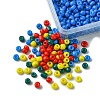 800pcs 4 Colors Baking Paint 15/0 Glass Round Seed Beads SEED-FS0001-21B-3