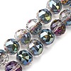 Transparent Electroplate Glass Beads Strands EGLA-N002-34F-F05-1