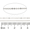 Anti-Tarnish Rhodium Plated 925 Sterling Silver Flat Cable Chains LS-STER-F052-04P-04-2