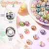 60Pcs 12 Styles Transparent Resin European Rondelle Beads RPDL-CJ0001-08-2