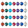 42Pcs 7 Colors Glass Cone Connector Charms STAS-TA0006-10-1