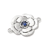 Brass Pave Glass Connector Charms KK-Z073-32P-05-2