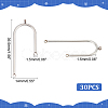 30Pcs 304 Stainless Steel Asymmetric Length Chandelier Component Links STAS-UN0049-34-3