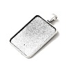 Tibetan Style Alloy Pendant Cabochon Settings TIBEP-N003-02AS-2